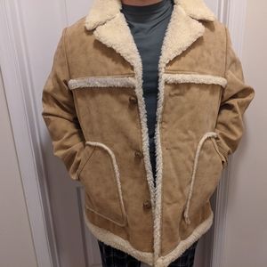 Men's XL Faux Sheep Skin Winter Jacket